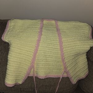 Pastel Yellow and Pink Women's Sweater